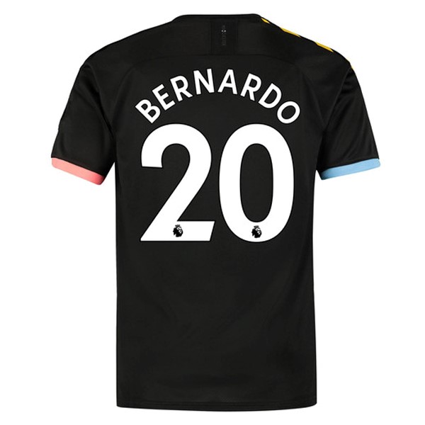 Camiseta Manchester City NO.20 Bernardo Segunda equipación 2019-2020 Negro